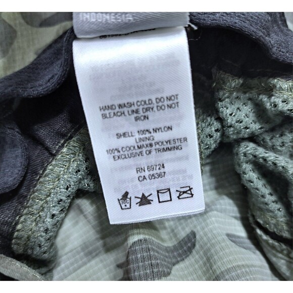 Columbia Camo Green Vented Nylon Bucket Sun Safari Hat Adjustable Omnishade - Picture 6 of 7